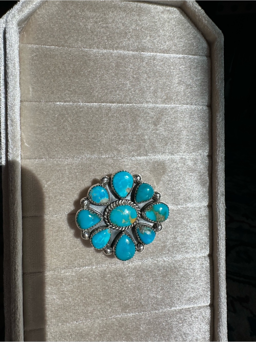 Stunning BlueBird Turquoise Adjustable Sterling Silver Ring 🦋